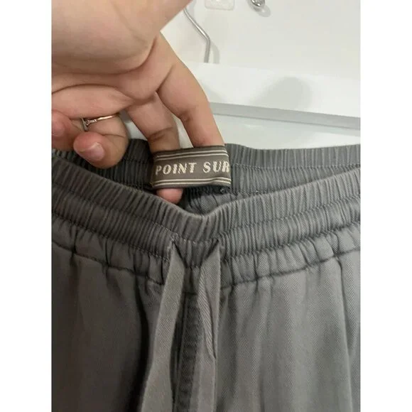 Point Sur by J. Crew Gray Jogger 100% Cotton Elastic Waist Lounge Pants Size 8 - Picture 5 of 11